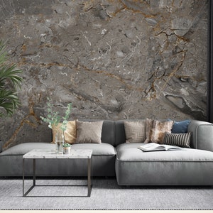 Marble Textured Wallpaper, Abstract Wall Art, Living Room Peel and Stick Wall Mural