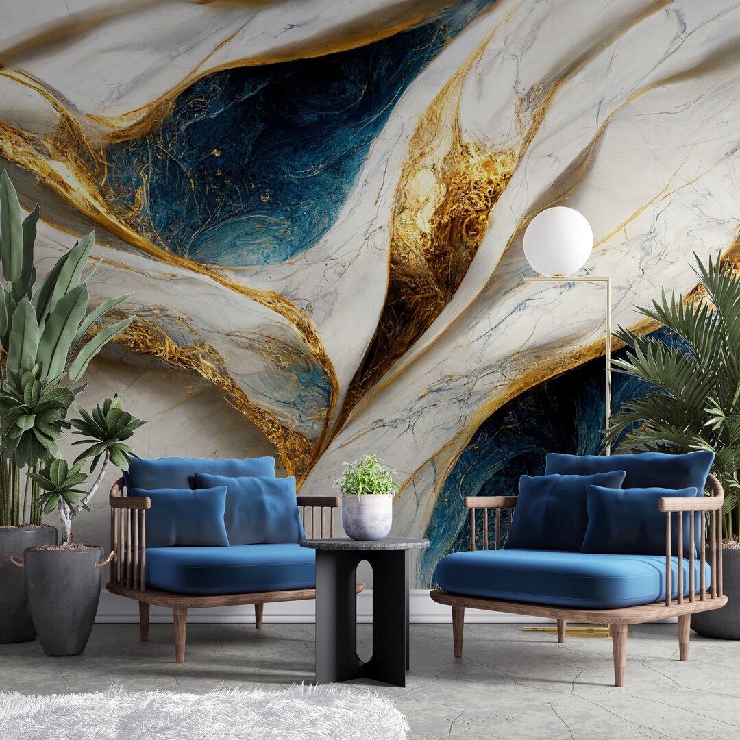 3D Marble Wallpaper Living Room Wallpaper Self Adhesive Peel Etsy