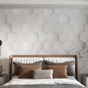 Carta da parati geometrica con pannello 3D, decorazione murale rimovibile, decorazione da parete stacca e incolla