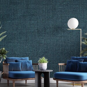 Blue Textured Concrete Wallpaper: Peel and Stick Fabric Wall Mural