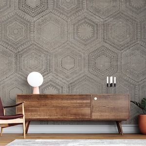 Geometric Art Deco Wallpaper: Modern Removable Peel and Stick Wall Mural
