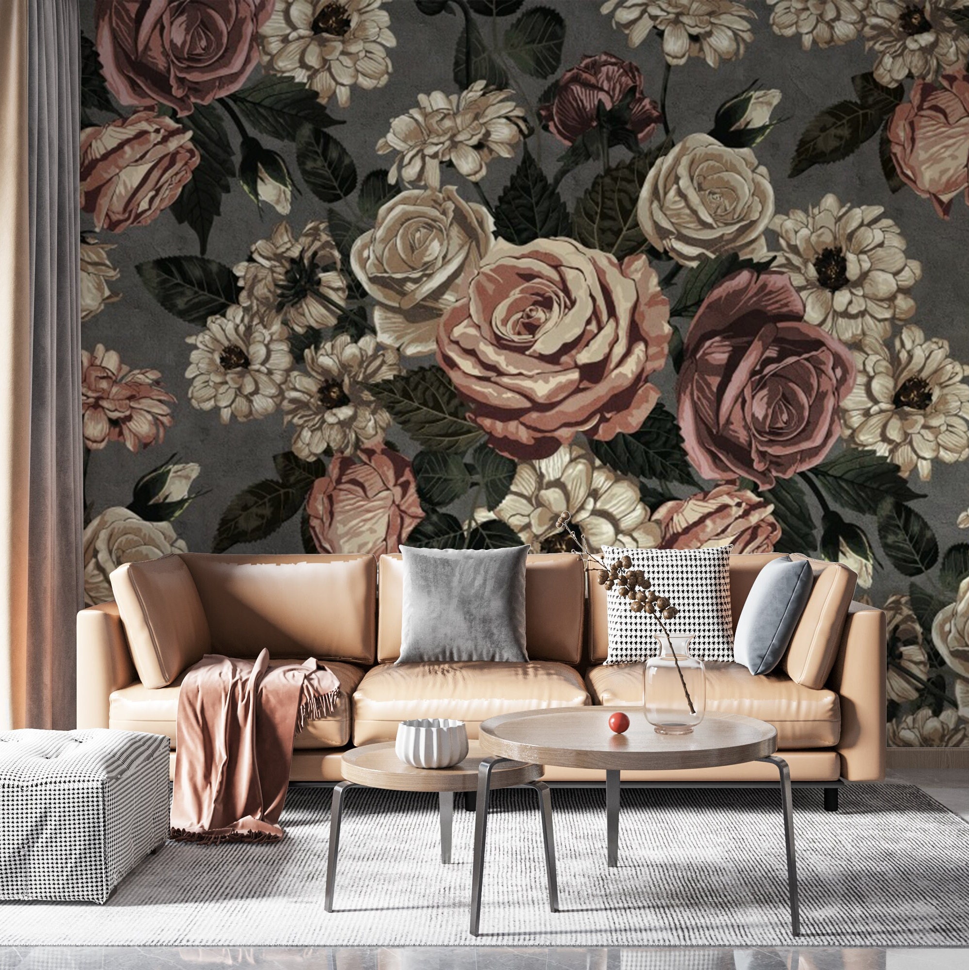 Floral wallpaper clearance
