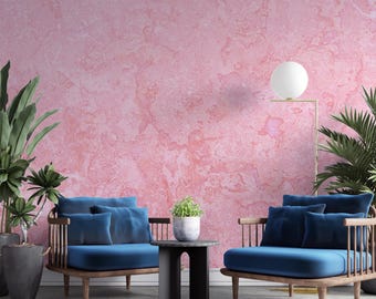 Pink Marble Wallpaper Mural: Peel and Stick Fabric Wall Decor