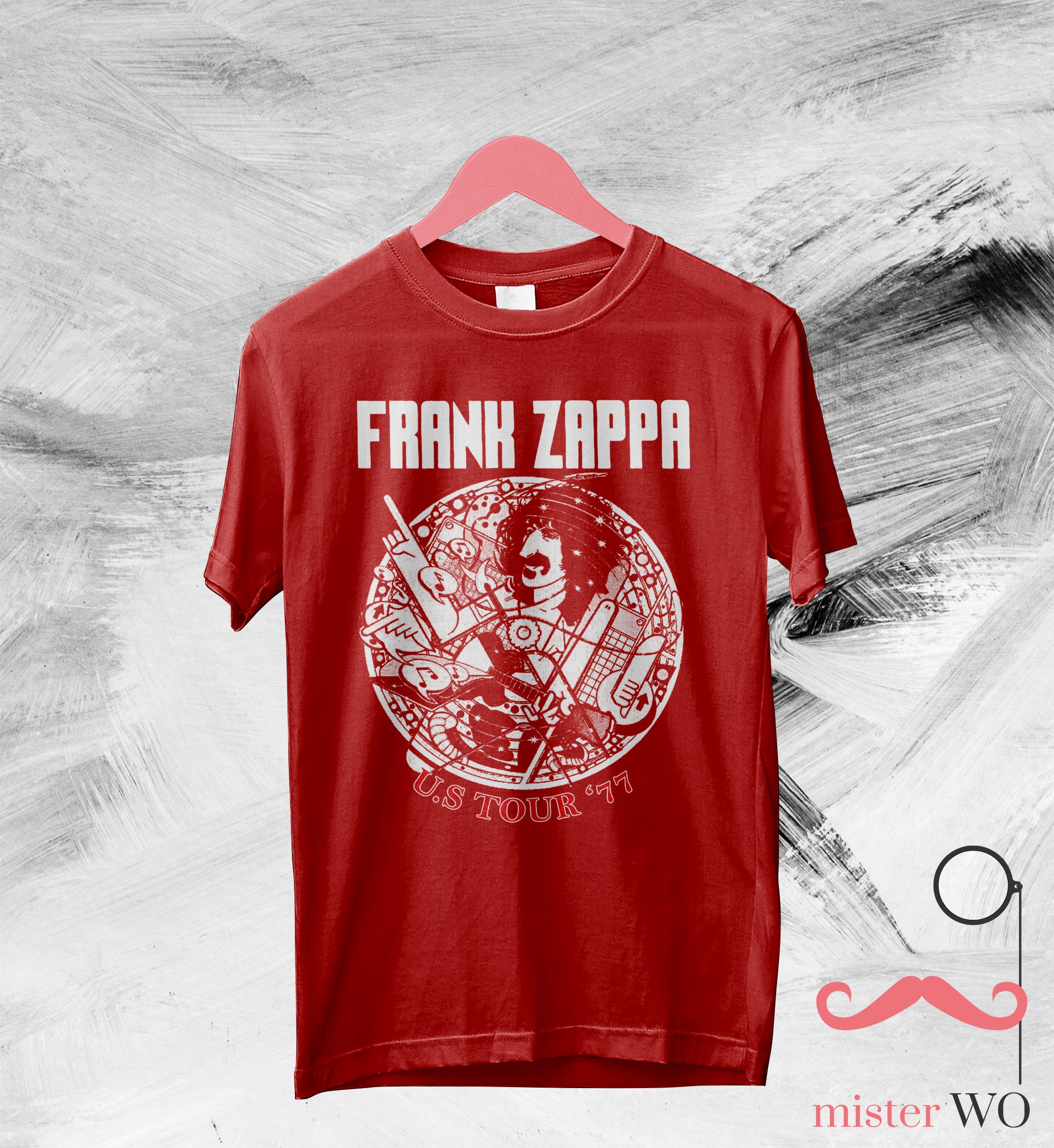 Frank Zappa US Tour '77 T-Shirt - Frank Zappa Shirt, Frank Zappa Tour, Music Shirt, Rock Music Shirt, Gift for Fan