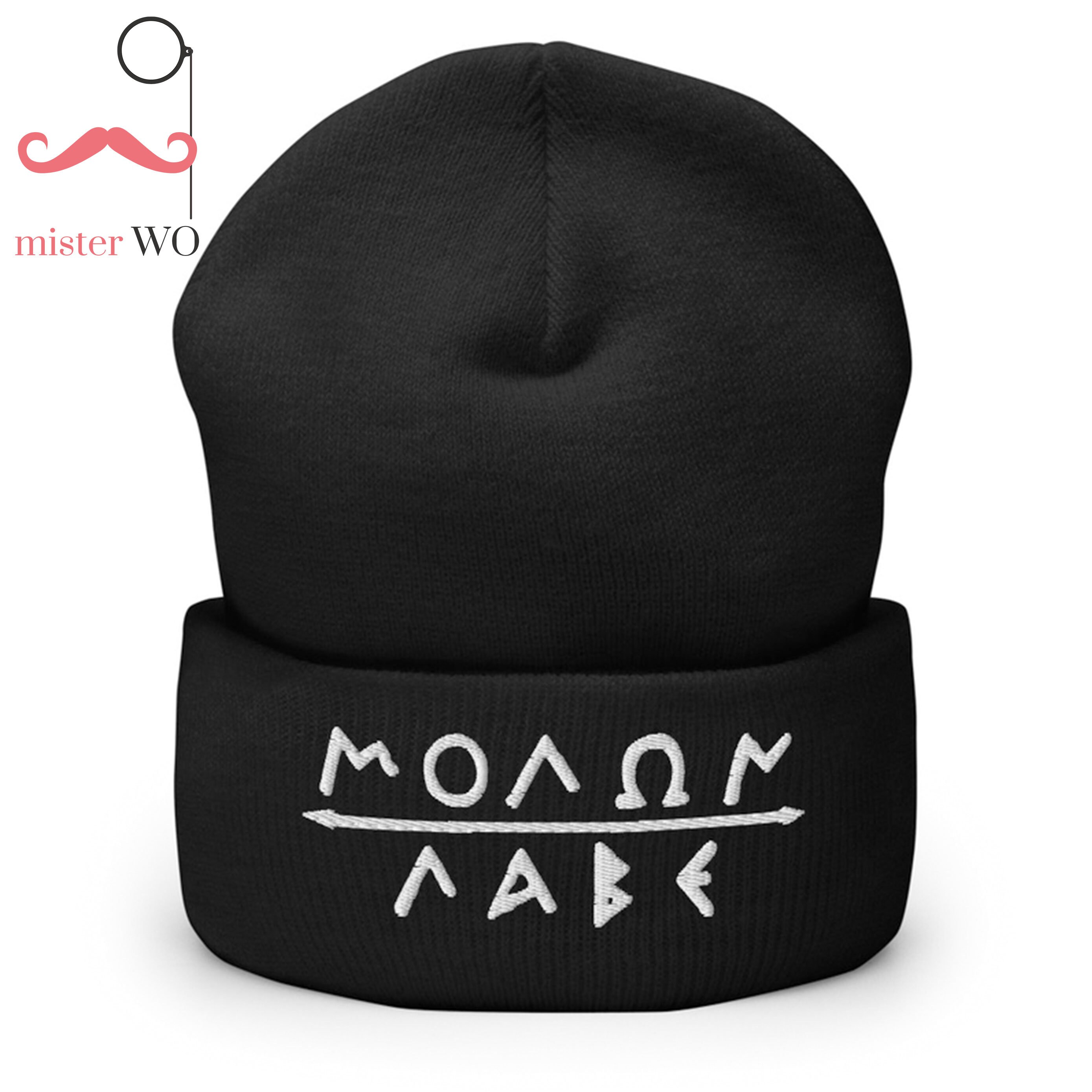Molon Labe Beanie Hat Greek Letter 