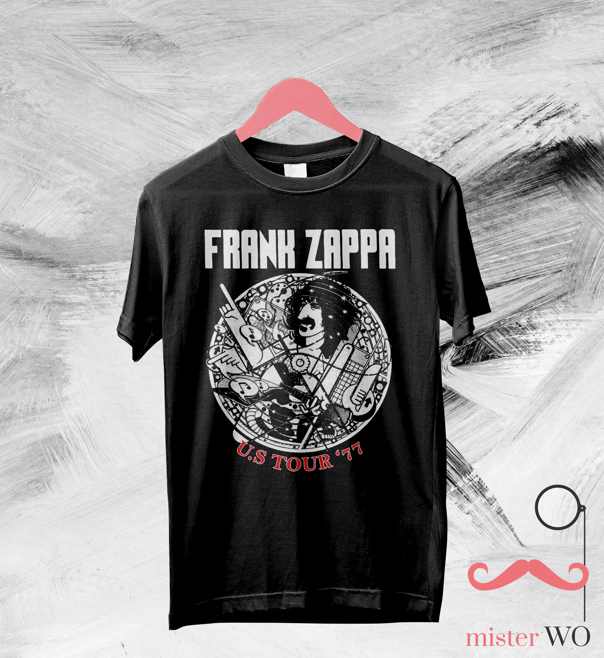 Discover Frank Zappa US Tour '77 T-Shirt - Frank Zappa Shirt, Frank Zappa Tour, Music Shirt, Rock Music Shirt, Gift for Fan