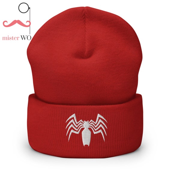 Spider Venom Embroidered Beanie Hat 