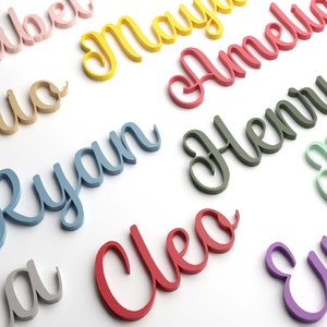 Letrero de puerta personalizado para habitación de niños, letrero con nombre de puerta, letras de pared individuales