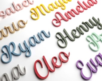 Letrero de puerta personalizado para habitación de niños, letrero con nombre de puerta, letras de pared individuales