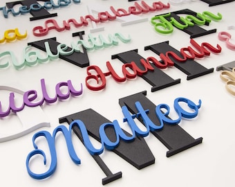 Letrero de puerta personalizado para habitación de niños, letrero con nombre de puerta, letras de pared individuales