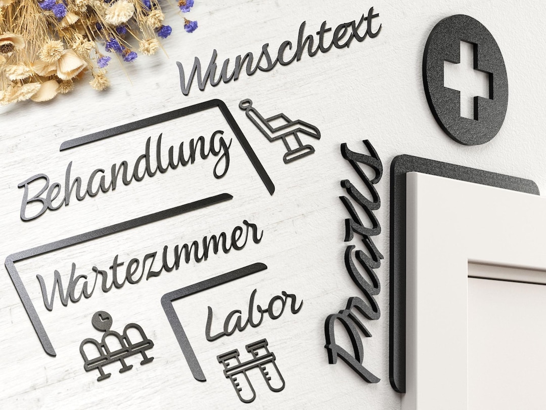 Modern Door Frame Sign for Doctors | Labeling for Laboratory, Practice ...