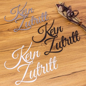 No Access Door Sign Lettering Name 3D Wall Sign Self-Adhesive