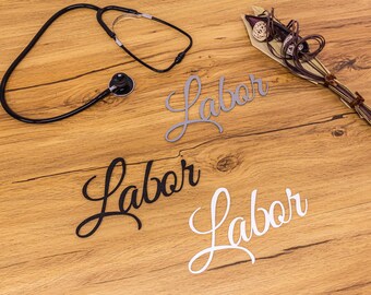 Laboratory Door Sign Lettering Name 3D Wall Sign Self-Adhesive