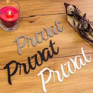 Private Door Sign Lettering Name Self-Adhesive Room Space Word 3D Lettering
