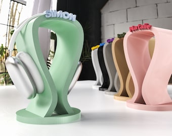 Soporte para auriculares soporte para auriculares personalizado texto deseado sobre el soporte para auriculares