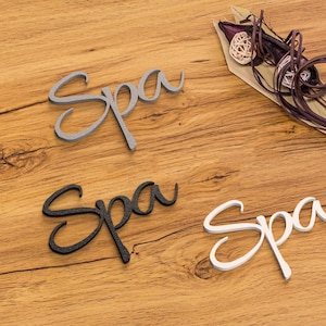 Spa Door Sign Bath Door Sign Bathroom WC Toilets 3D Sign Lettering