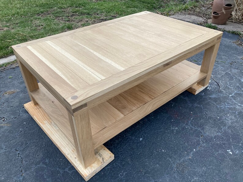 White Oak Coffee Table Etsy