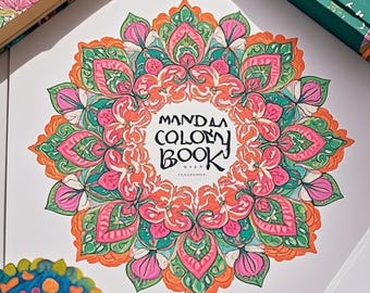 Mandala Coloring 50+ Pages for Adults – Stress Relief, Instant Download