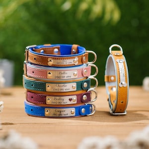 Leder Hundehalsband Fliege, Hochzeit Hundehalsband personalisiert, Benutzerdefinierte Hundehalsband mit Fliege, Katzenhalsband aus Leder, Geburtstagsgeschenke für Hunde