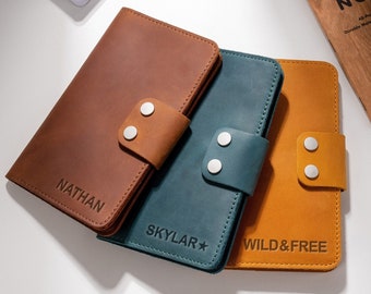 Personalized Journal Cover, Field Notes Cover, Groomsmen Gift, Leather Gifts for Men, Gift for Writers, Traveler&#39;s Notebook Cover