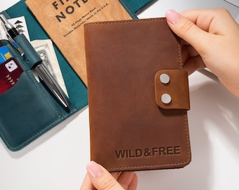 Personalized Leather Journal Cover, Field Notes Cover Leather, Personalized Groomsmen Gif, Leather Notebook Refillable, Gifts for Him