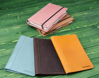 Travel Journal Cover for Moleskine Cahier, Refillable Leather Journal, Custom A5 Notebook Cover, Personalized Leather Notebook Cover