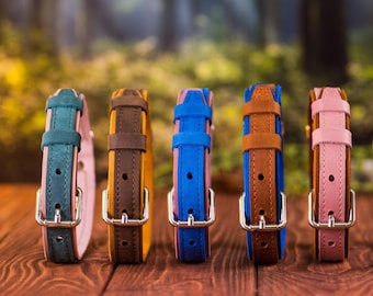 Personalized Leather Dog Collar, Engraved Dog Collar, Dog Collar with Name, Custom Dog Collar