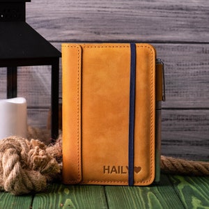 Personalized Leather Moleskine Cover, Notebook Cover gift for him, Field Notes Cover gift for her, Anniversary gifts