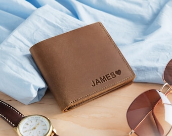 Mens Airtag Wallet, Leather Airtag Case, Gift for Dad, Airtags Wallet, Leather Wallet for Mens, Father's Day Gift