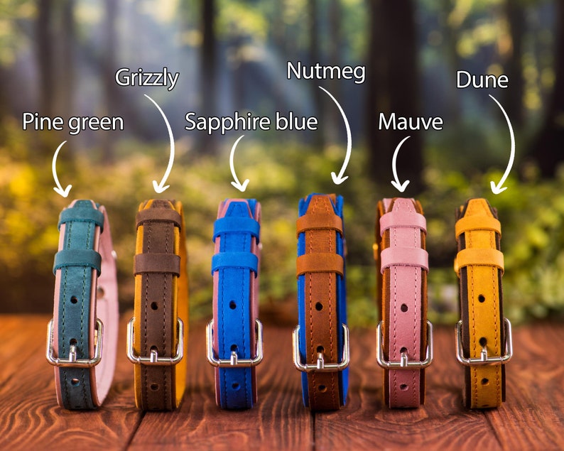 Personalized Leather Dog Collar Leather Dog Collar With Phone Etsy