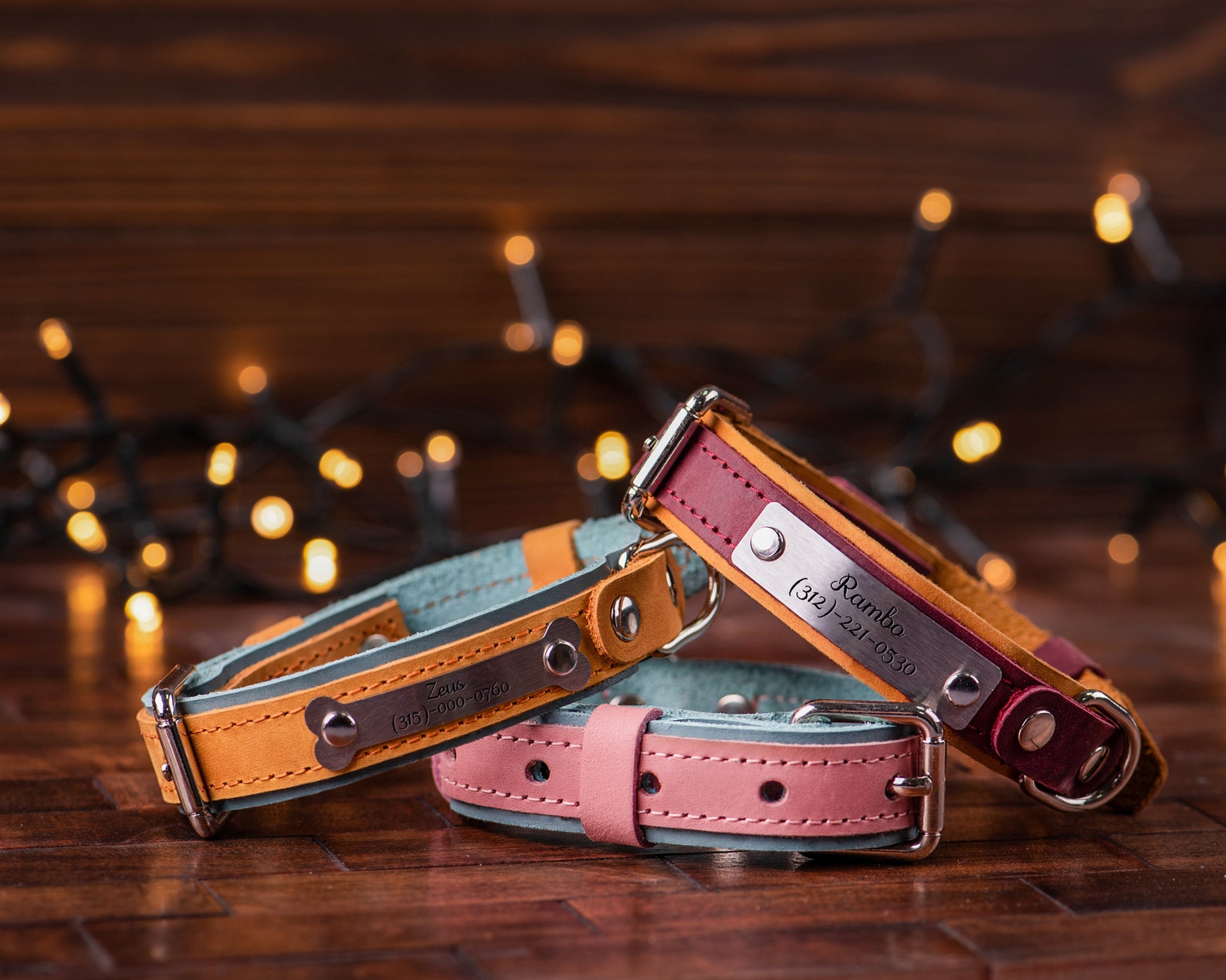 Personalized Leather Dog Collar Leather Dog Collar With Name - Etsy