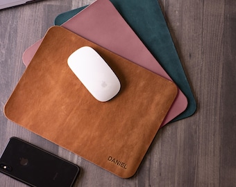 Personalized Leather Mousepad, Custom leather mousepad, Gift for Him, Personalized Leather Gift for Her
