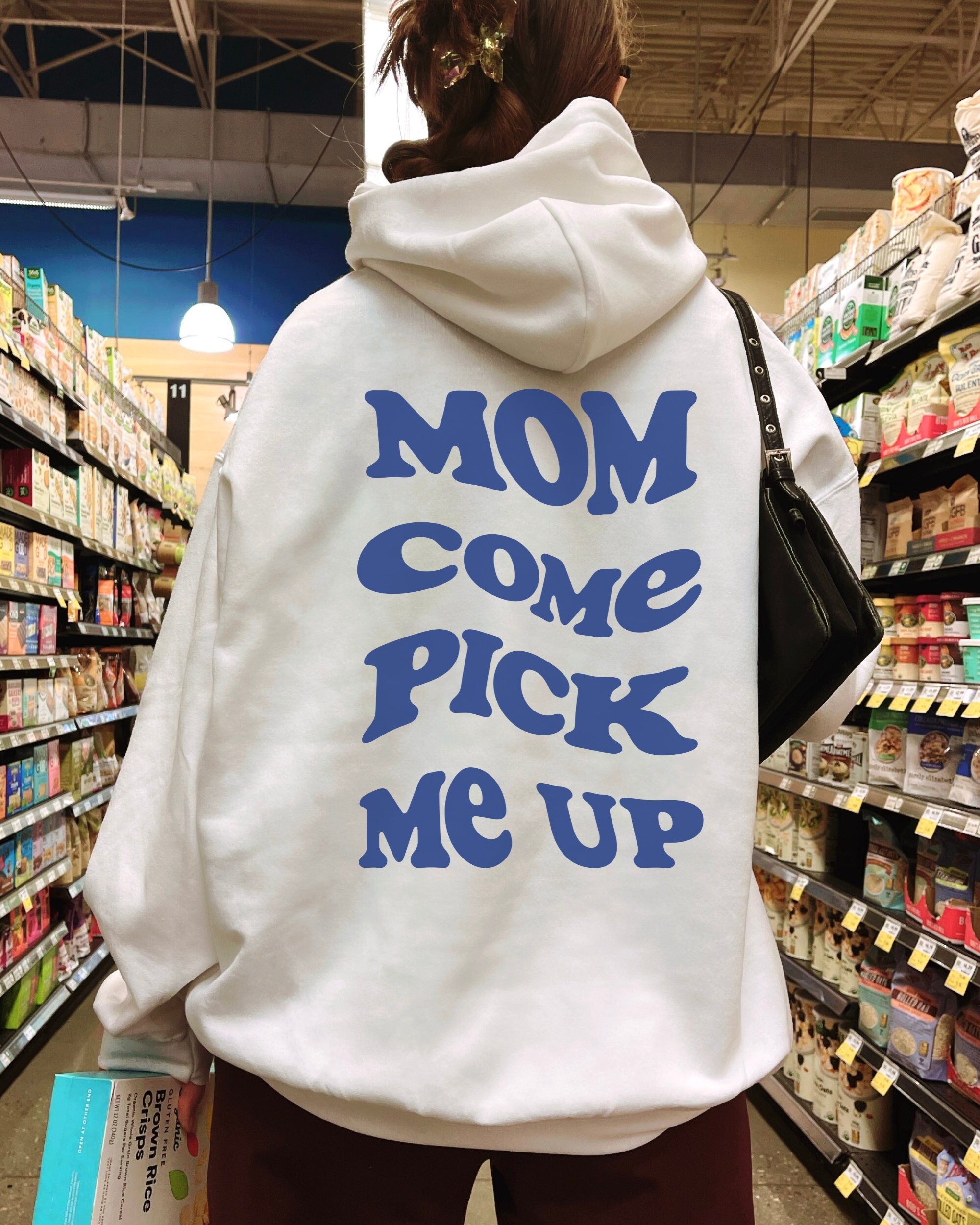 Mom Come Pick Me Up Hoodie, Back Print Pullover, Ästhetische Hoodies mit  Sprüchen auf dem Rücken, Trendy Hoodie mit Worten auf dem Rücken, Beach  Apparel - Etsy.de