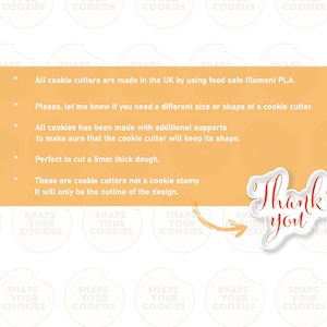 Thank You hand lettered cookie cutter, gift, hand writing cookies, royal icing decorations