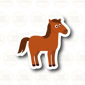 Horse cookie cutter, fondant and clay cutter and animal theme cutter.