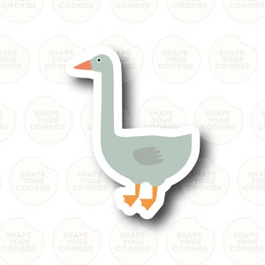 Goose cookie cutter, fondant and clay cutter and animal theme cutter.