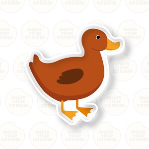 Duck cookie cutter, fondant and clay cutter and animal theme cutter.