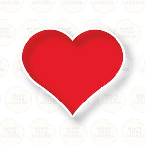 Heart no. 3 cookie cutter, royal icing decorations, fondant cuter.