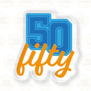 50th Number Cookie Cutter.