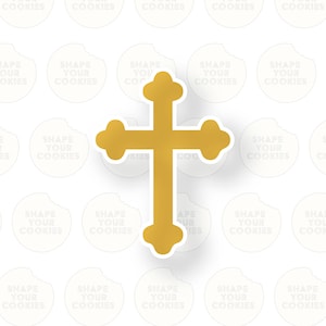 Croce cristiana Cookie Cutter, bordi tagliabiscotti.