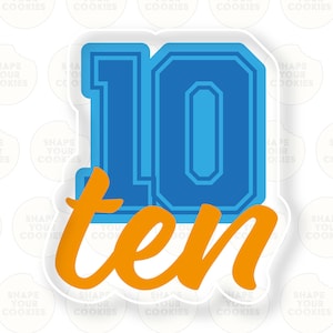 10th Number Cookie Cutter.