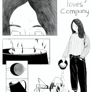 Carte postale Misery Loves Company, illustration, idée cadeau, artiste canadien