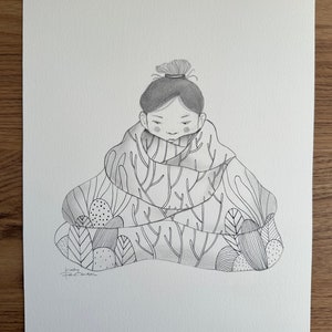 Original Pencil Illustration | Gift | Canadian Artist