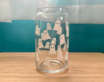 Fantasma con la mayor cantidad de vidrio de lata de cerveza / Vidrio de lata de cerveza espeluznante de Halloween, Vidrio fantasma