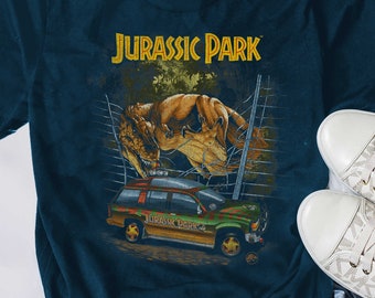 Jurassic Park FADED Park LOGO Vintage Style Adult Long Sleeve T-Shirt S-3XL Jurassic Park FADED Park LOGO Vintage Style Adult Long Sleeve T-Shirt S-3XL
