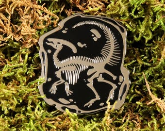Parasaur Skeleton - Hard Enamel Pin - Dinosaur Pin