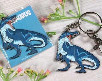 Baryonyx  I  Hard Enamel Keychain  I  Metal  I  Dinosaur Keychain