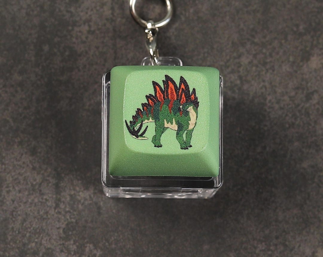 Stegosaurus Keycap Clicky Keychain - Fidget Toy - DXA Cap - Etsy