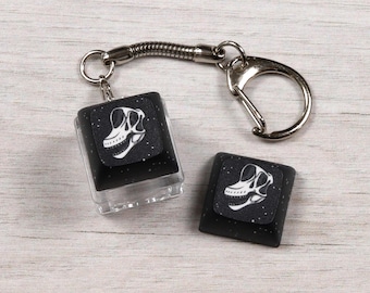 Dinosaur Keycap - Brachiosaurus Skull - Clicky Keychain - Fidget toy - Excavation Paleontology