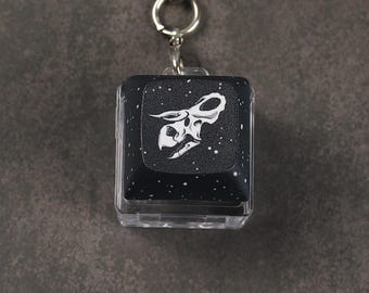 Nasutoceratops Keycap Keychain - Skull Keycap - Clicky Keychain - Fidget toy - Excavation Paleontology